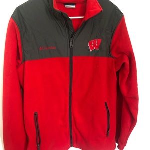 Mens Wisconsin Badgers Fleece full zip up